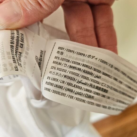 Hollister Milkmaid Mini Dress Size Large Corset Cottage Babydoll Feminine Gauze - Picture 6 of 7